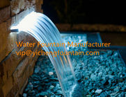 China Rectangle Water Fall Nozzle Pond Fountain Accessories With Led Strip Light manufacturer