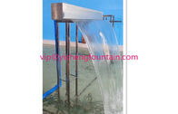 Rectangle Shaped Water Fountain Equipment Waterfall Nozzle With Led Strip Light exporters